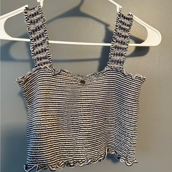 Billabong Navy and White Striped Top - Picture 2 of 3